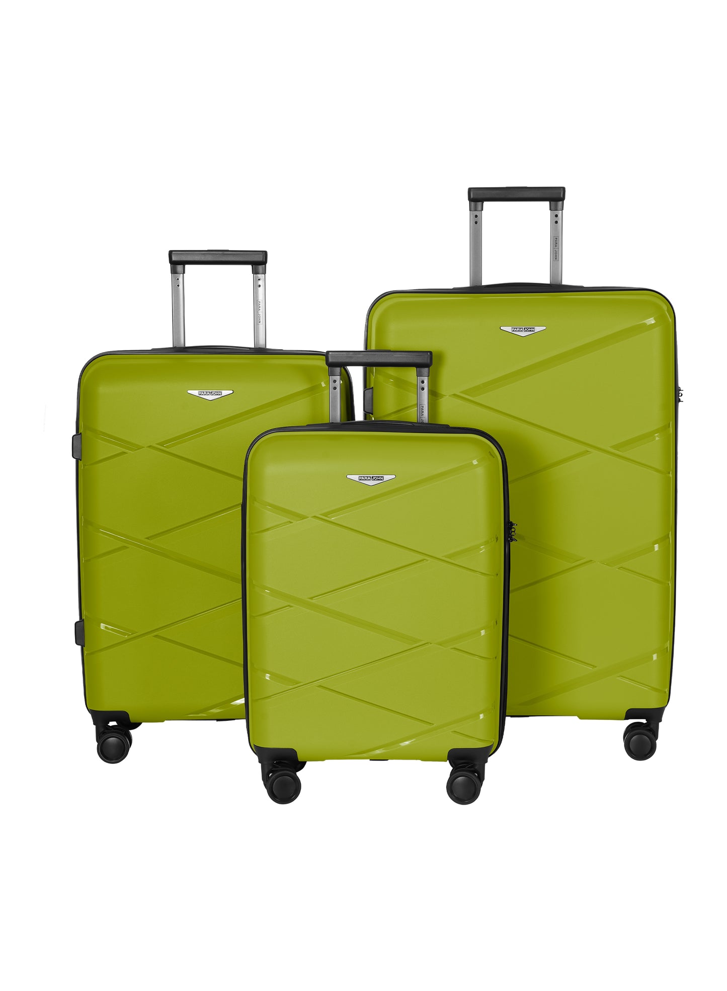 Parajohn Vertex 3 Piece PP Luggage Set, 20, 24 & 28 Inch Expandable Hardshell Suitcases with 360° Spinner Wheels