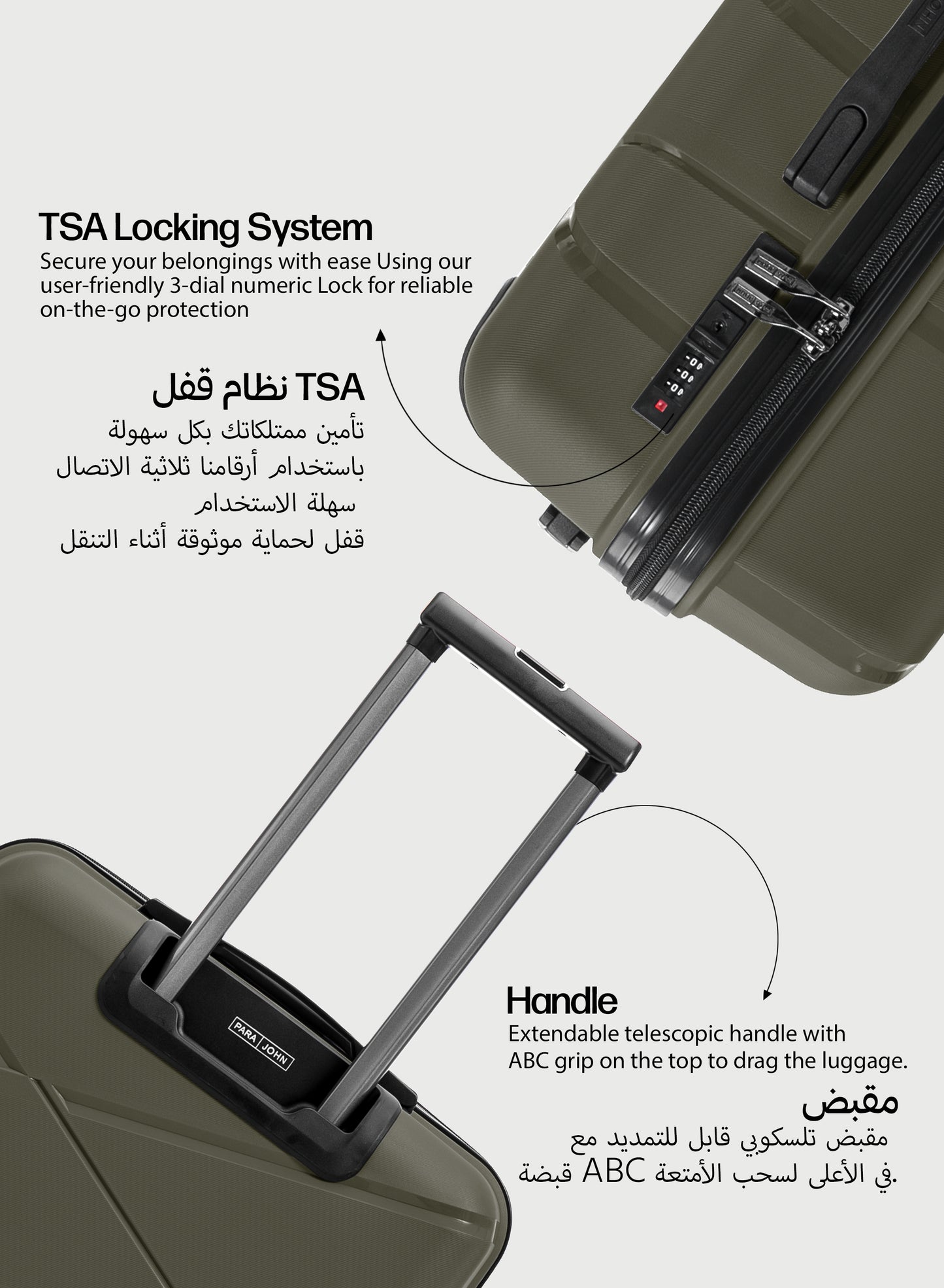 Parajohn Vertex 3 Piece PP Luggage Set, 20, 24 & 28 Inch Expandable Hardshell Suitcases with 360° Spinner Wheels