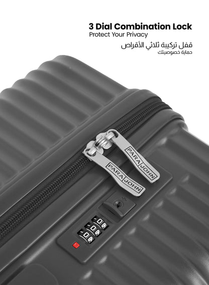 Parajohn Honora 3 Piece ABS Luggage Set, 20, 24 & 28 Inch Hardshell Suitcases