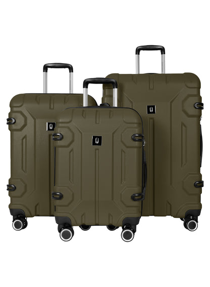 Parajohn PJTR3228 3-Piece 100% PC Luggage Set, 20/24/28 Inch Hardshell Suitcases with 8 Spinner Wheels