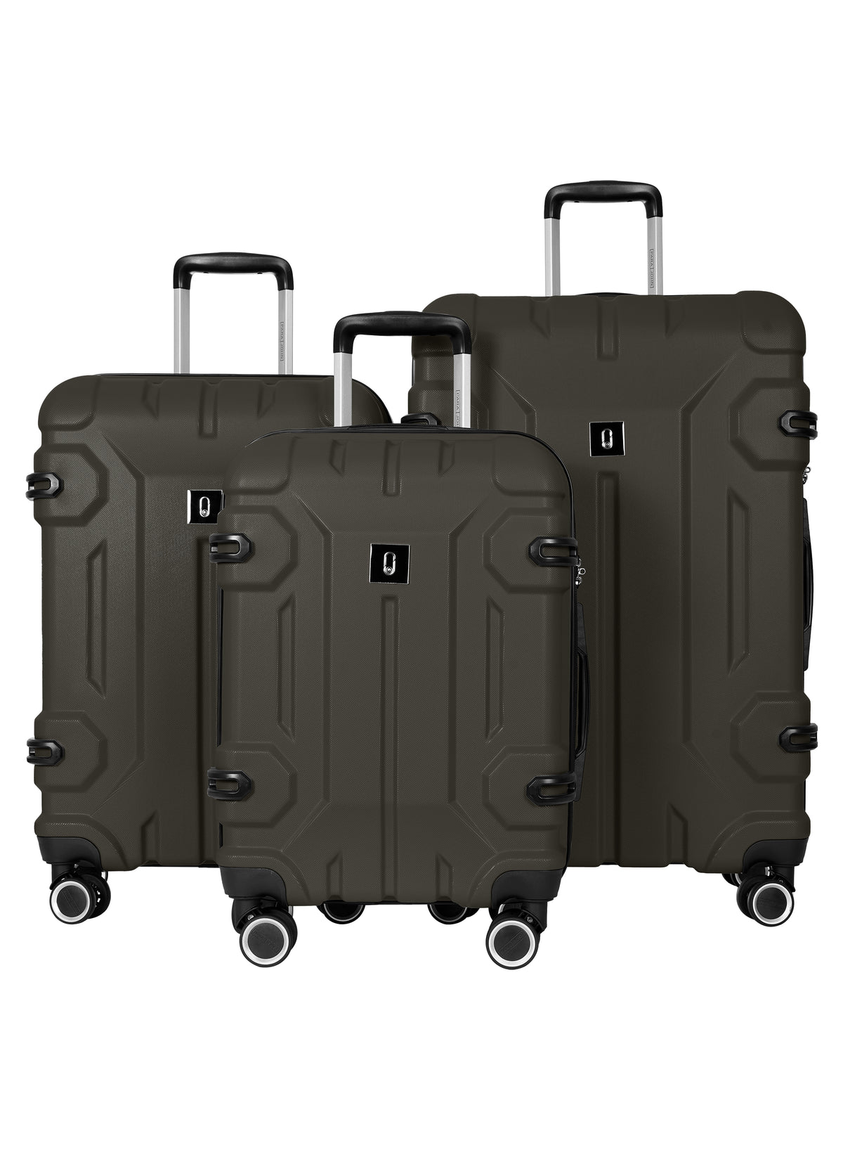Parajohn PJTR3228 3-Piece 100% PC Luggage Set, 20/24/28 Inch Hardshell Suitcases with 8 Spinner Wheels