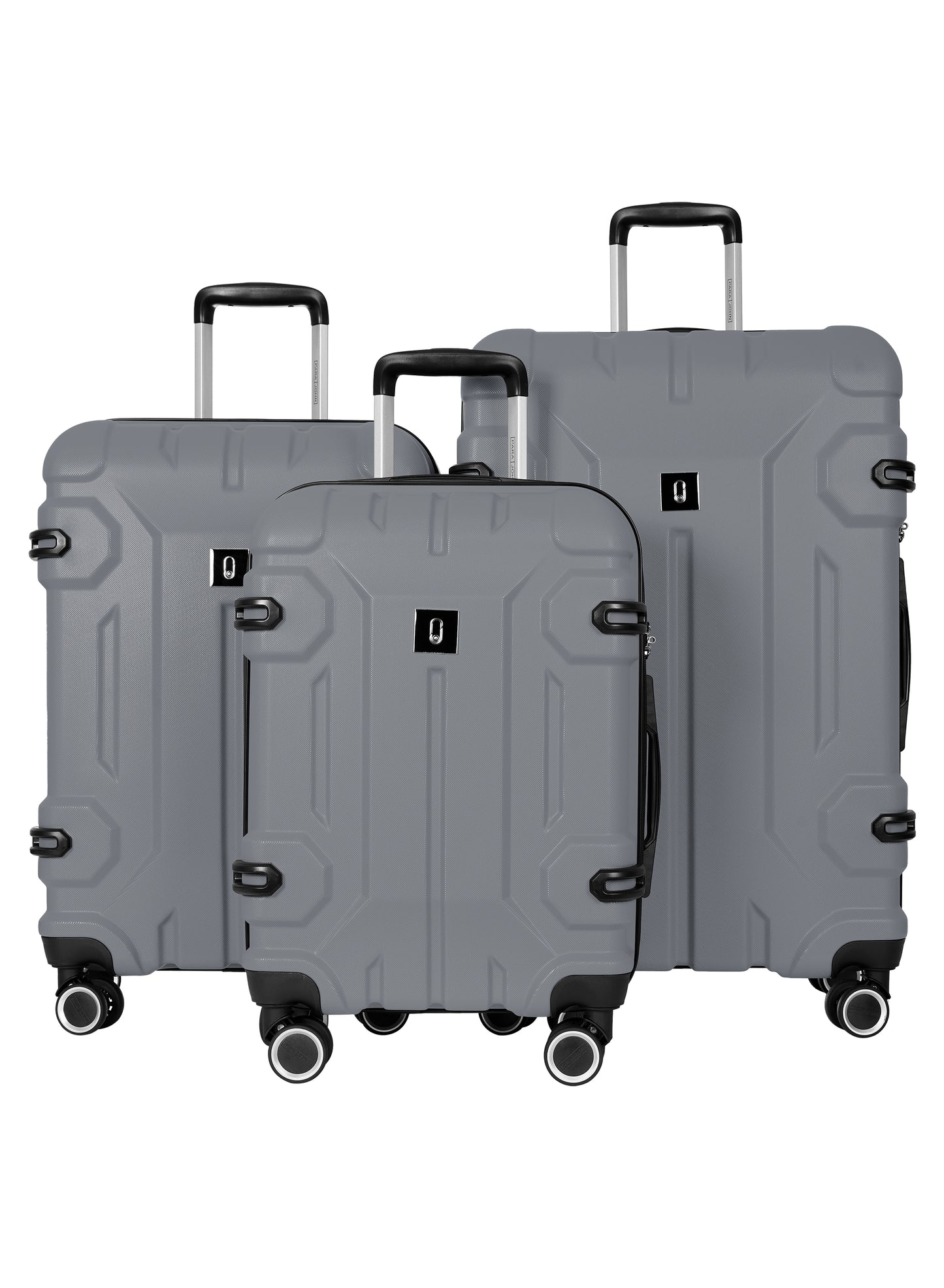 Parajohn PJTR3228 3-Piece 100% PC Luggage Set, 20/24/28 Inch Hardshell Suitcases with 8 Spinner Wheels