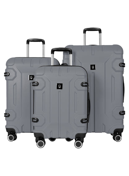Parajohn PJTR3228 3-Piece 100% PC Luggage Set, 20/24/28 Inch Hardshell Suitcases with 8 Spinner Wheels