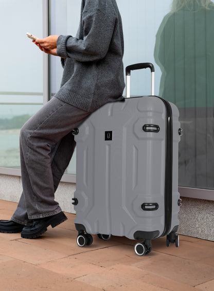 Parajohn PJTR3228 3-Piece 100% PC Luggage Set, 20/24/28 Inch Hardshell Suitcases with 8 Spinner Wheels