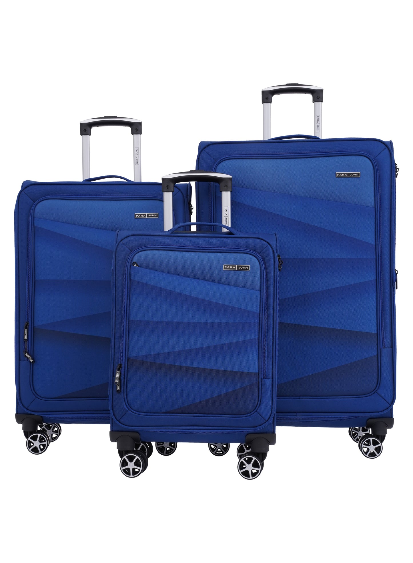 Parajohn Shadow 3-Piece Softside Luggage Set, 20/24/28 Inch Gucci Nylon Suitcases with 8 Spinner Wheels, 3-Dial Combination Lock & Spacious Interior, PJTR3236
