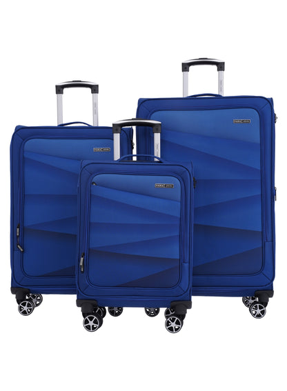 Parajohn Shadow 3-Piece Softside Luggage Set, 20/24/28 Inch Gucci Nylon Suitcases with 8 Spinner Wheels, 3-Dial Combination Lock & Spacious Interior, PJTR3236