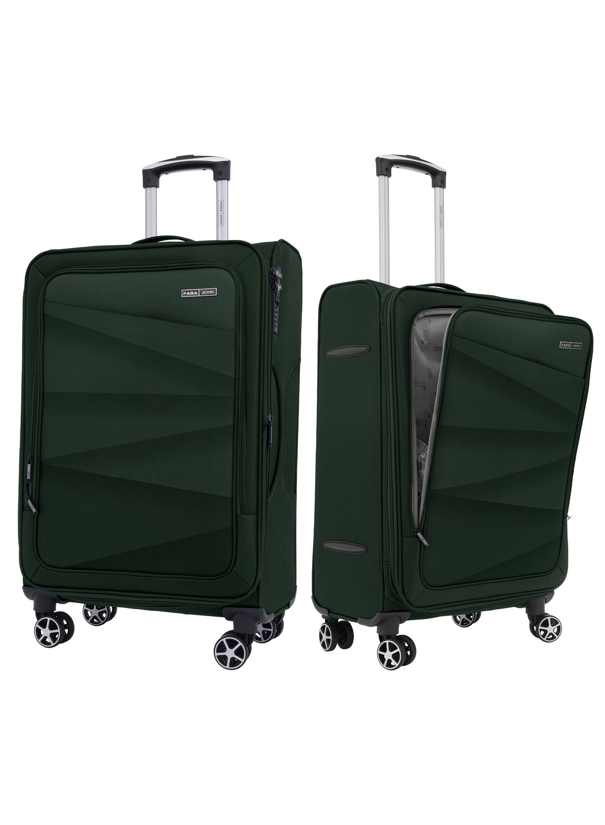 Parajohn Shadow 3-Piece Softside Luggage Set, 20/24/28 Inch Gucci Nylon Suitcases with 8 Spinner Wheels, 3-Dial Combination Lock & Spacious Interior, PJTR3236