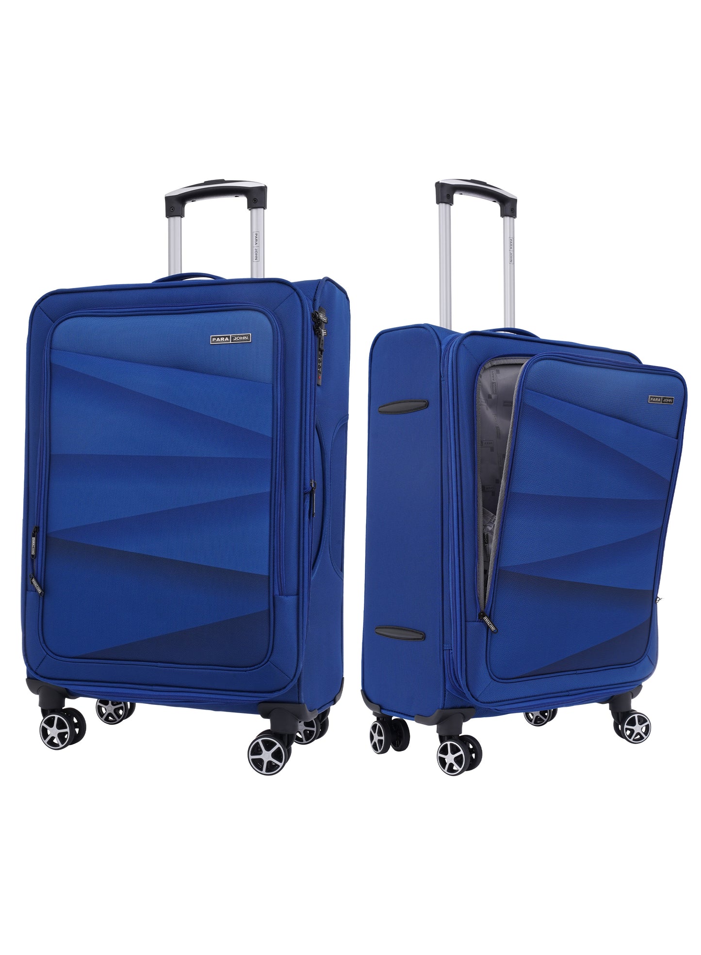 Parajohn Shadow 3-Piece Softside Luggage Set, 20/24/28 Inch Gucci Nylon Suitcases with 8 Spinner Wheels, 3-Dial Combination Lock & Spacious Interior, PJTR3236