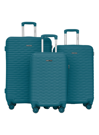 Para John SandTroll 3-Piece ABS Hardside Luggage Set, 20/24/28 Inch, 8 Spinner Wheels, Lightweight Travel Suitcases