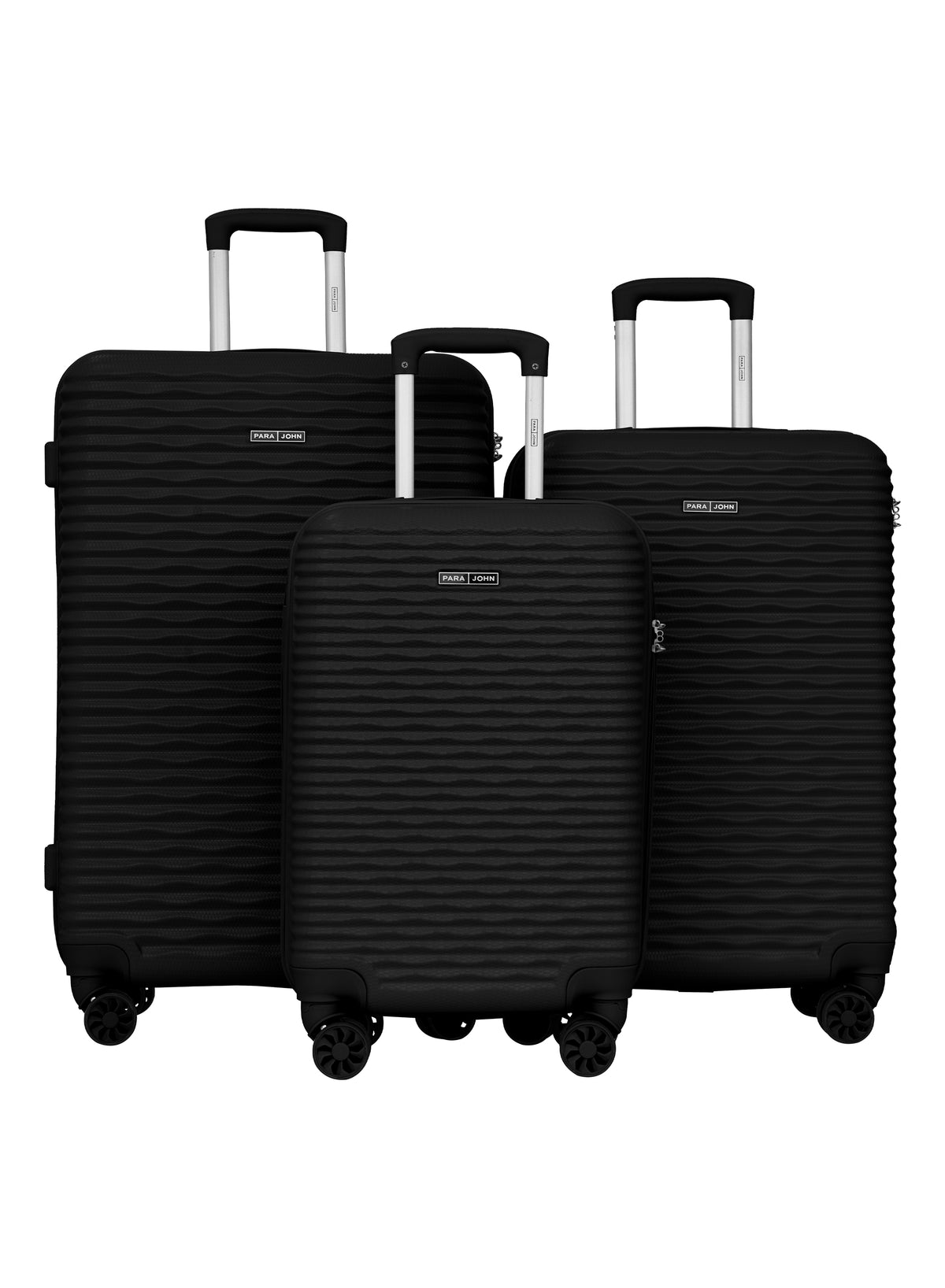 Para John SandTroll 3-Piece ABS Hardside Luggage Set, 20/24/28 Inch, 8 Spinner Wheels, Lightweight Travel Suitcases