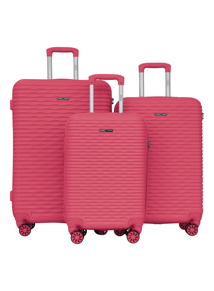 Para John SandTroll 3-Piece ABS Hardside Luggage Set, 20/24/28 Inch, 8 Spinner Wheels, Lightweight Travel Suitcases
