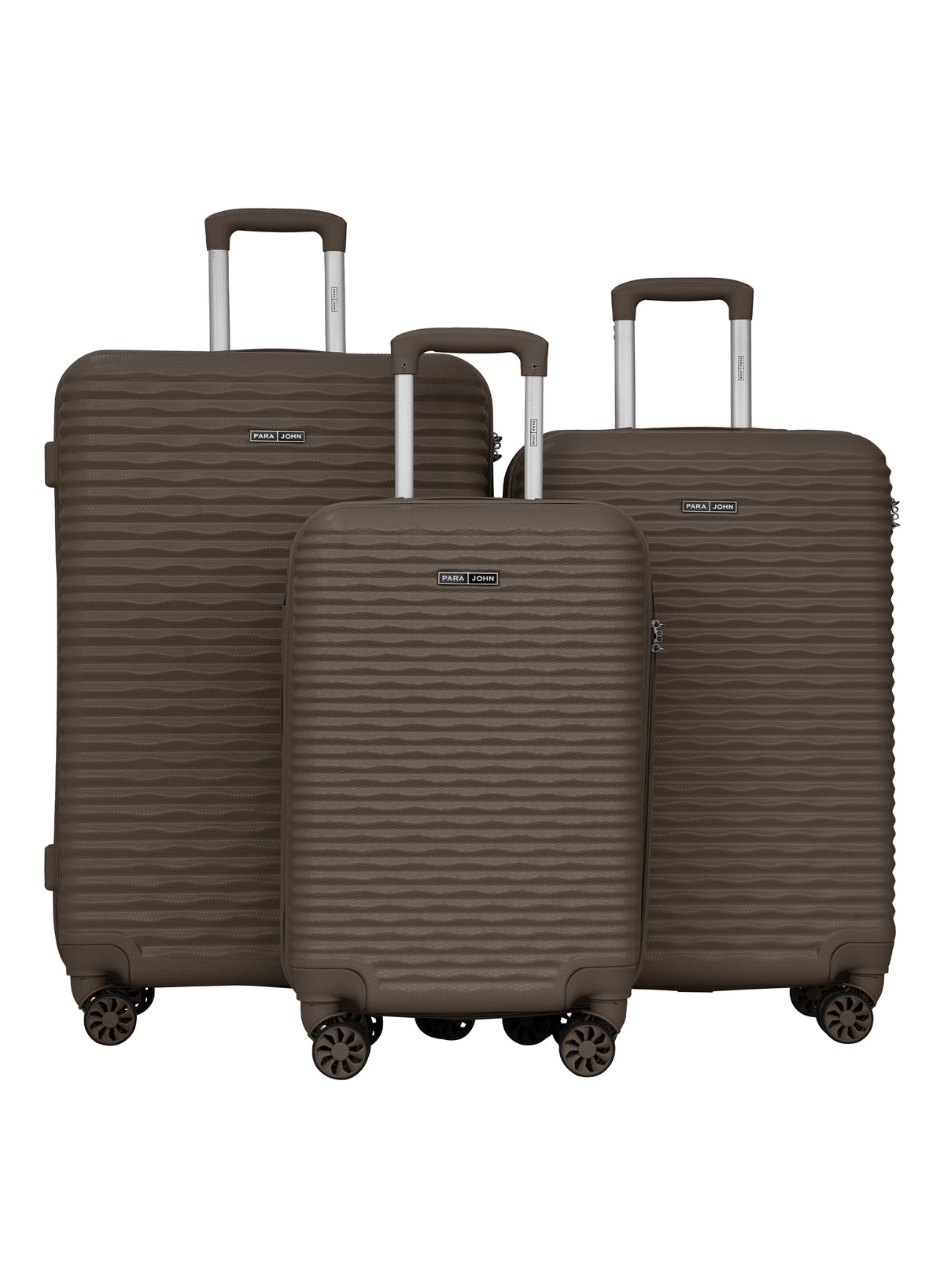 Para John SandTroll 3-Piece ABS Hardside Luggage Set, 20/24/28 Inch, 8 Spinner Wheels, Lightweight Travel Suitcases