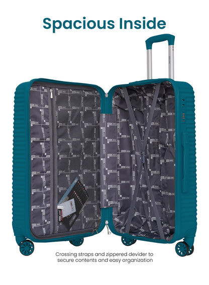 Para John SandTroll 3-Piece ABS Hardside Luggage Set, 20/24/28 Inch, 8 Spinner Wheels, Lightweight Travel Suitcases