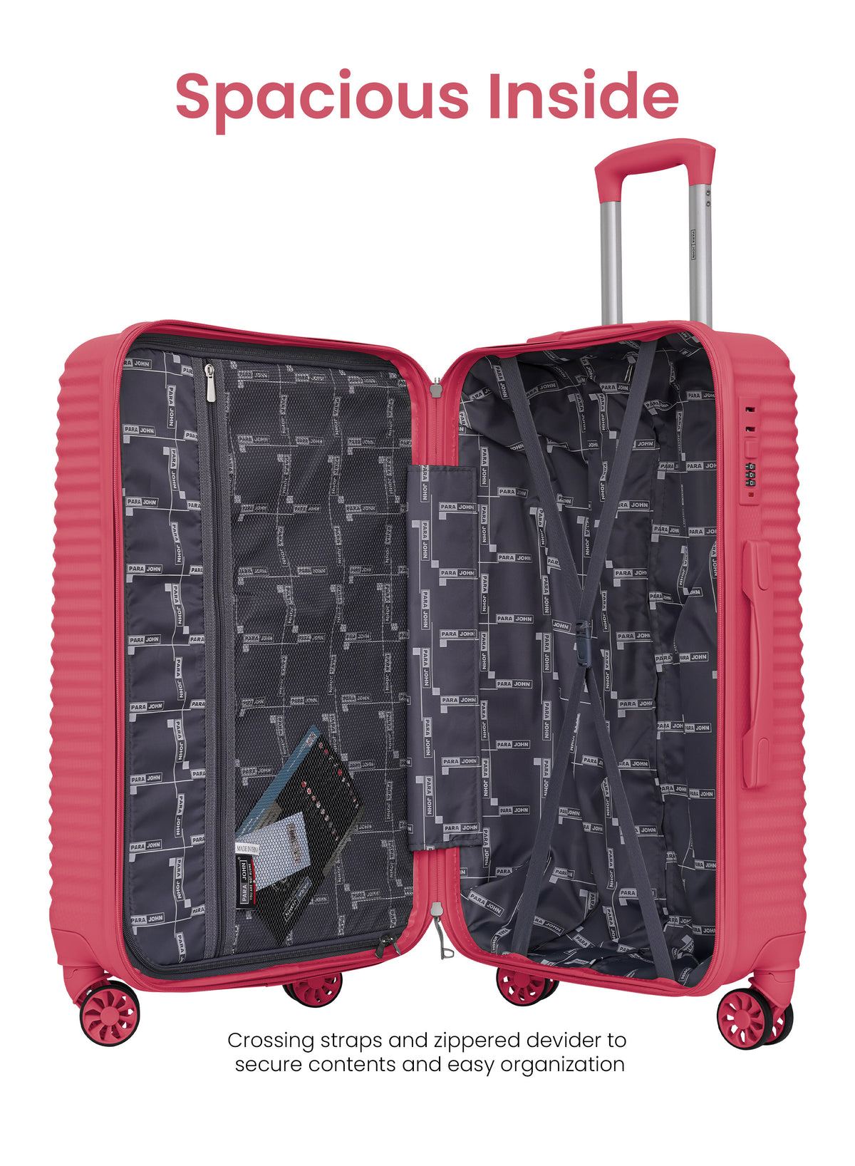 Para John SandTroll 3-Piece ABS Hardside Luggage Set, 20/24/28 Inch, 8 Spinner Wheels, Lightweight Travel Suitcases