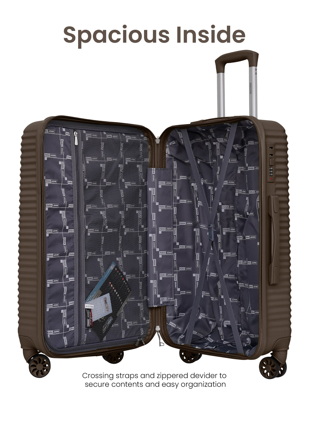 Para John SandTroll 3-Piece ABS Hardside Luggage Set, 20/24/28 Inch, 8 Spinner Wheels, Lightweight Travel Suitcases