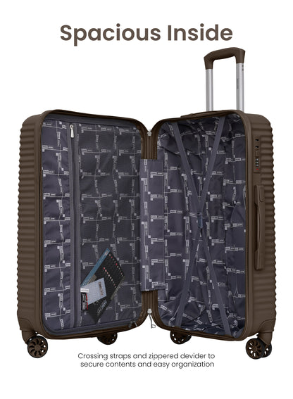 Para John SandTroll 3-Piece ABS Hardside Luggage Set, 20/24/28 Inch, 8 Spinner Wheels, Lightweight Travel Suitcases