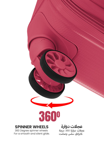 Para John SandTroll 3-Piece ABS Hardside Luggage Set, 20/24/28 Inch, 8 Spinner Wheels, Lightweight Travel Suitcases