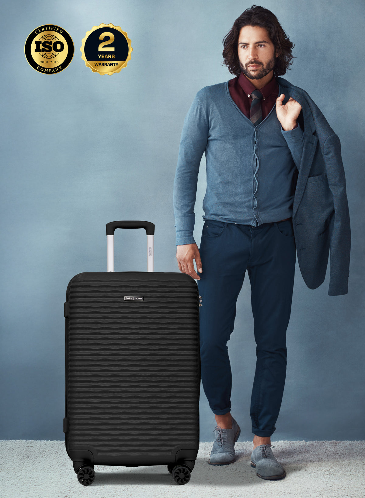 Para John SandTroll 3-Piece ABS Hardside Luggage Set, 20/24/28 Inch, 8 Spinner Wheels, Lightweight Travel Suitcases
