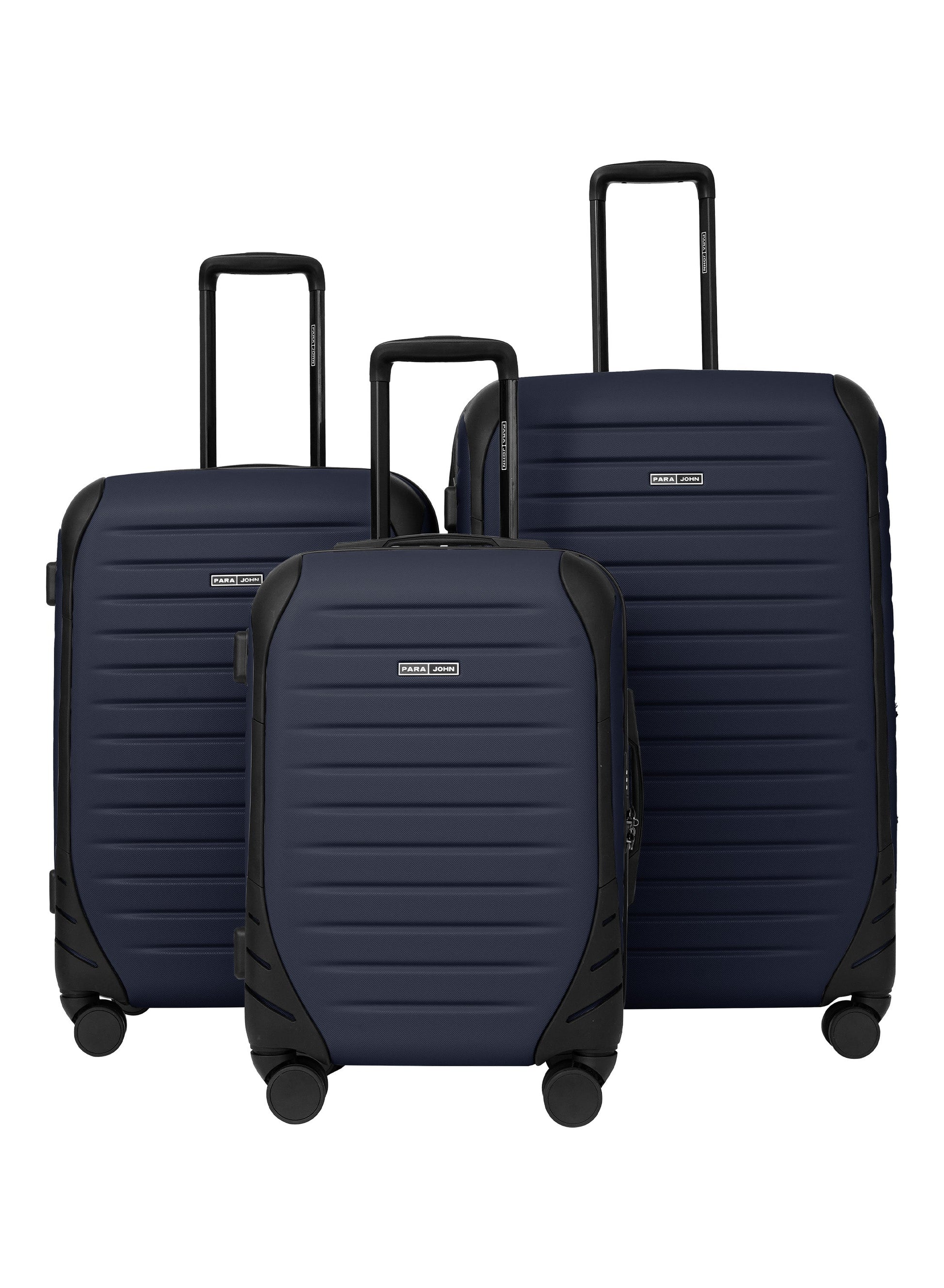 Para John Altiv 3-Piece Travel Set – Lightweight 100% PC Hard-Side Trolley Luggage with 360° Spinner Wheels, Durable & Stylish Suitcase Set  PARAJOHN UAE