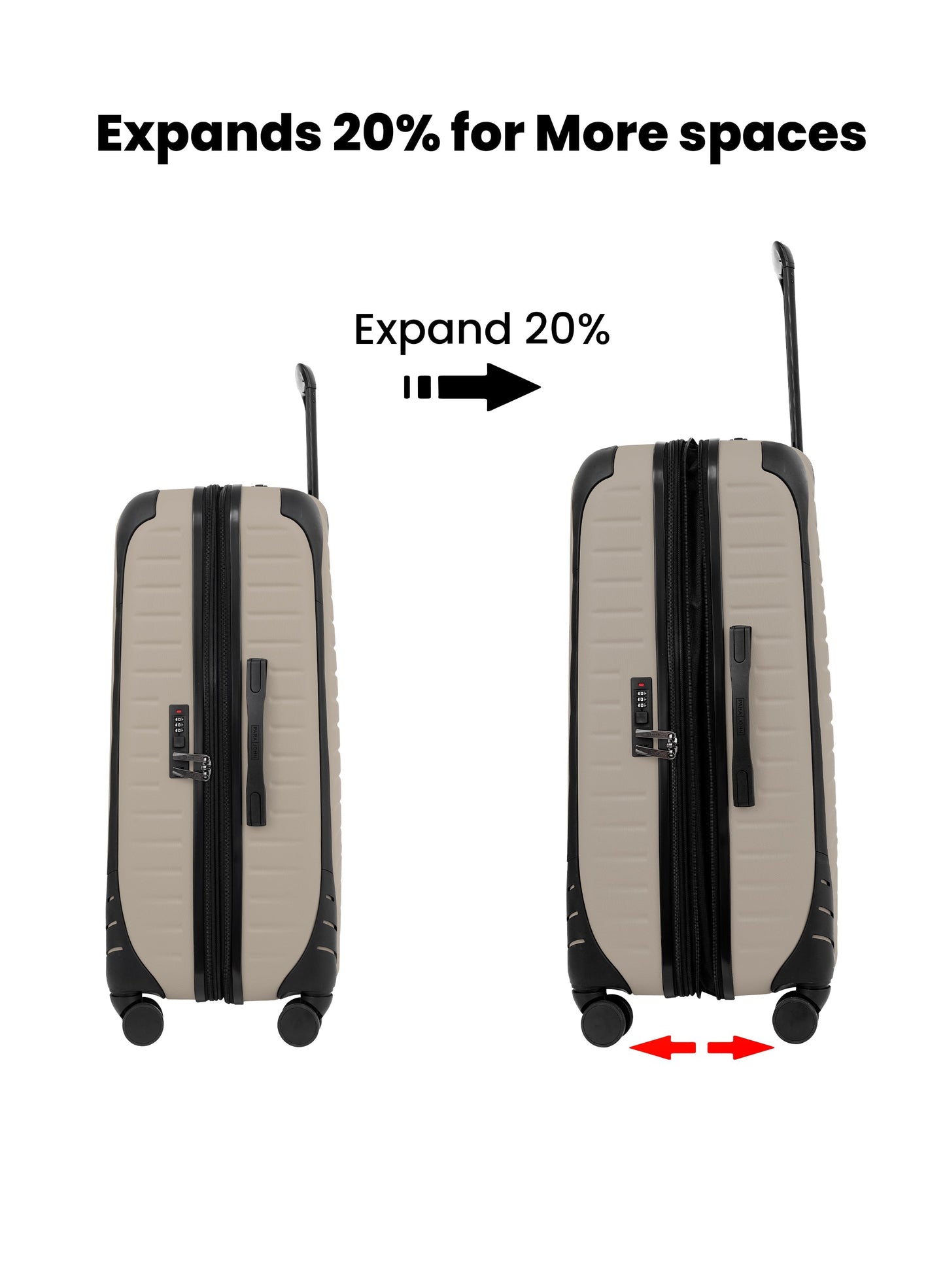 Para John Altiv 3-Piece Travel Set – Lightweight 100% PC Hard-Side Trolley Luggage with 360° Spinner Wheels, Durable & Stylish Suitcase Set  PARAJOHN UAE
