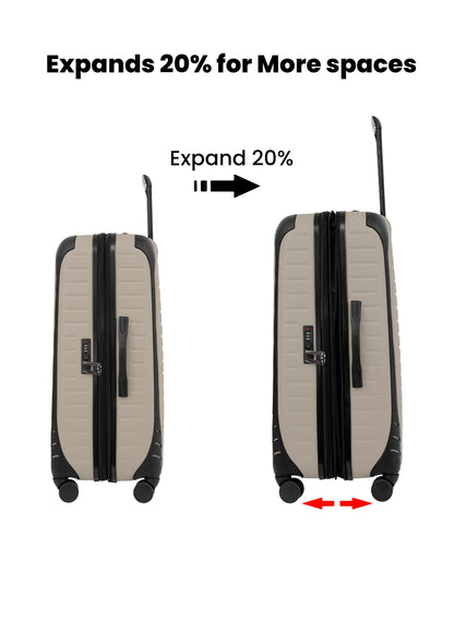 Para John Altiv 3-Piece Travel Set – Lightweight 100% PC Hard-Side Trolley Luggage with 360° Spinner Wheels, Durable & Stylish Suitcase Set  PARAJOHN UAE