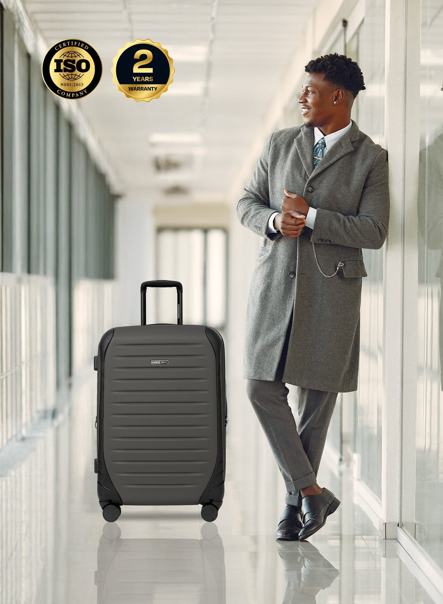 Para John Altiv 3-Piece Travel Set – Lightweight 100% PC Hard-Side Trolley Luggage with 360° Spinner Wheels, Durable & Stylish Suitcase Set  PARAJOHN UAE