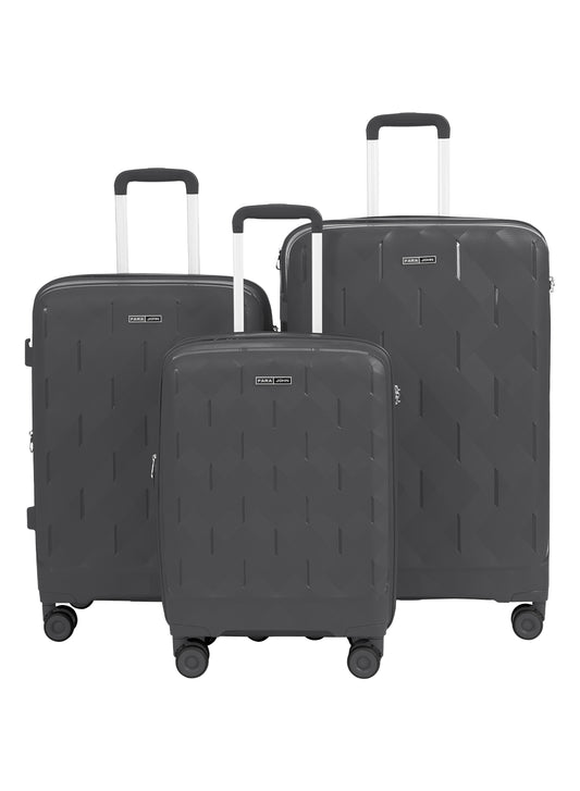PARAJOHN 3-Piece PP Luggage Set, 20, 24& 28 Hard Shell Suitcases with 8 Spinner Wheels,Carry-On&Check-In Travel Luggage