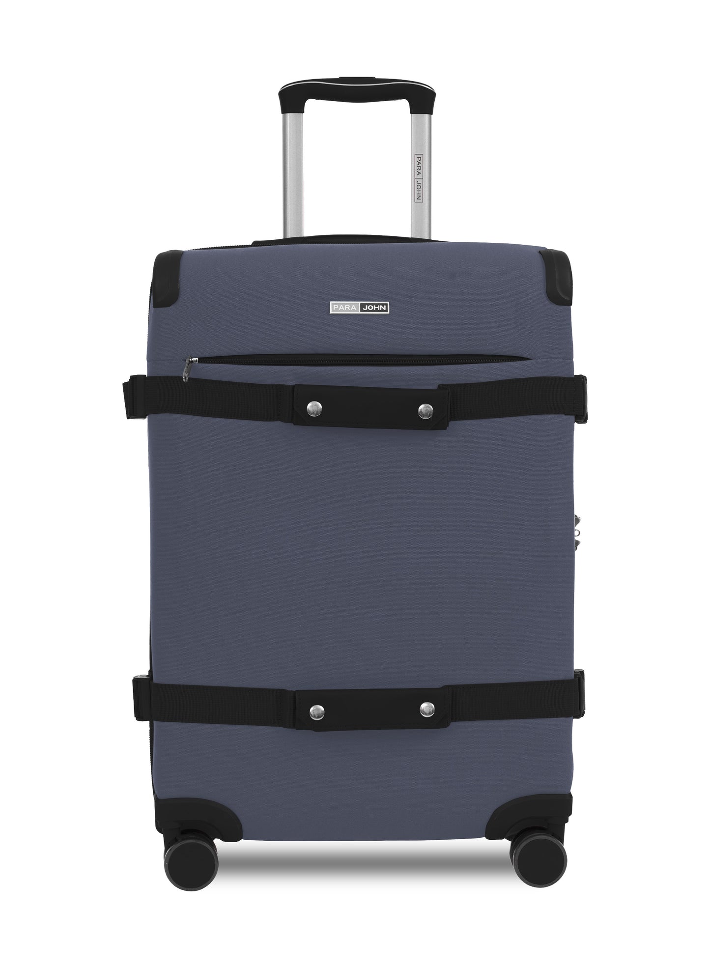 Parajohn 3 Piece Canvas Luggage Set, 20, 24 & 28 Inch Retro Softside Trolley Suitcases with 8-Wheel 360° Spinner Wheels, Vintage Travel Case Set