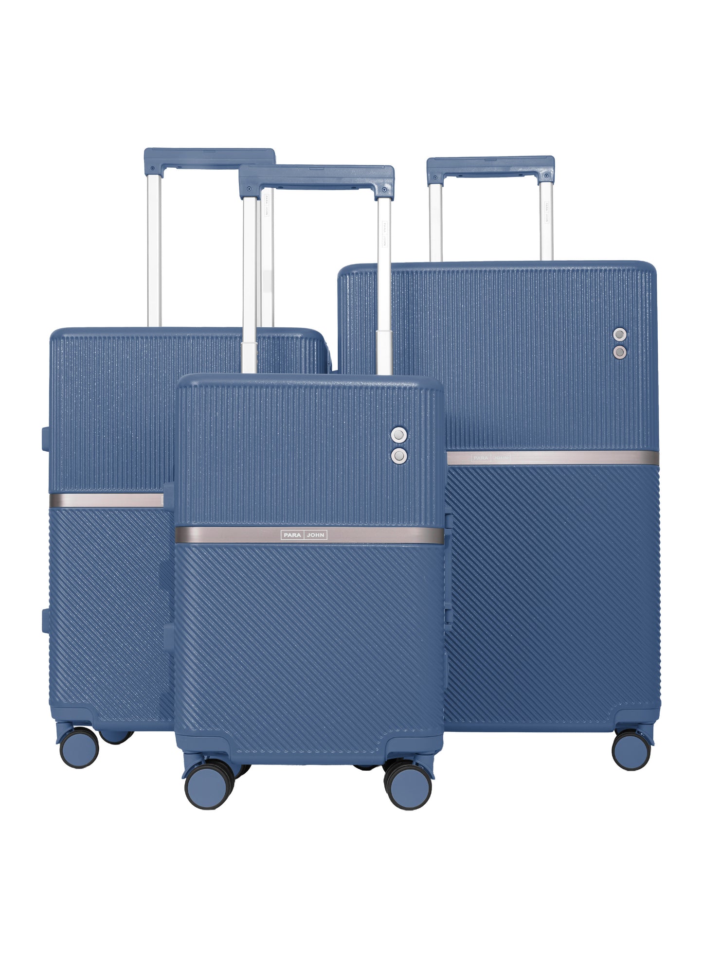 Parajohn PrimeVault 3-Piece PC Zipperless Luggage Set, 20/24/28 Inch, 8 Spinner Wheels, TSA Lock & Phone Holder