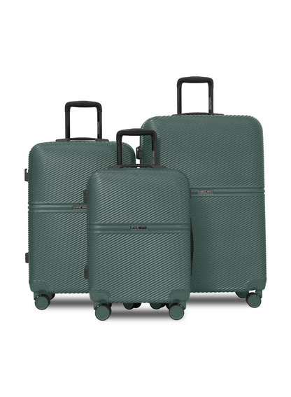 Para John Strato 3-Piece PC Hardside Luggage Set, 20/24/28 Inch, 8 Spinner Wheels, Combination Lock