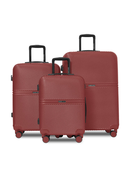 Para John Strato 3-Piece PC Hardside Luggage Set, 20/24/28 Inch, 8 Spinner Wheels, Combination Lock