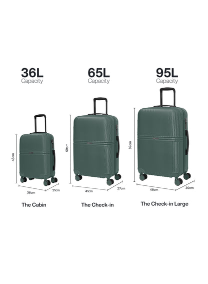 Para John Strato 3-Piece PC Hardside Luggage Set, 20/24/28 Inch, 8 Spinner Wheels, Combination Lock