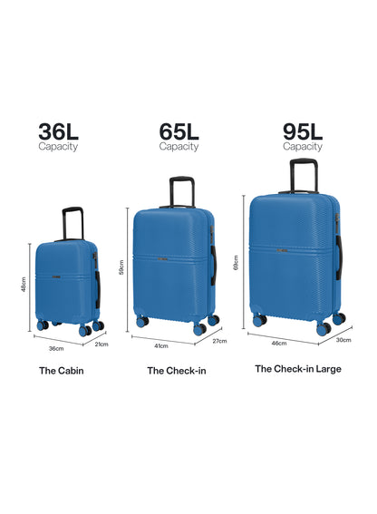 Para John Strato 3-Piece PC Hardside Luggage Set, 20/24/28 Inch, 8 Spinner Wheels, Combination Lock