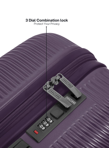Para John Strato 3-Piece PC Hardside Luggage Set, 20/24/28 Inch, 8 Spinner Wheels, Combination Lock