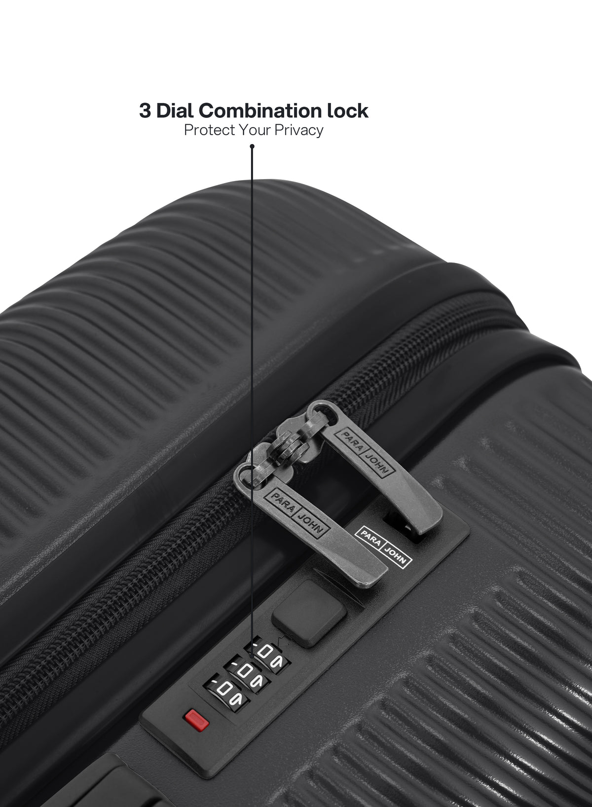 Para John Strato 3-Piece PC Hardside Luggage Set, 20/24/28 Inch, 8 Spinner Wheels, Combination Lock