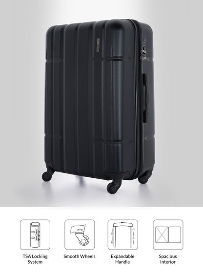 Rambo 4-Piece ABS Hardside Spinner Luggage Trolley Set