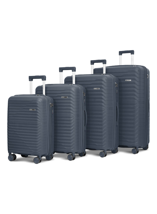 PARAJOHN Fortro X8 4 Piece PP Luggage Set, 20/24/28/32 Inch Expandable Suitcases with 8 Spinner Wheel