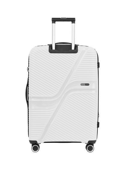 Para John 4-Piece PP Hardshell Luggage Set, 20/24/28/32 Inch, Expandable Trolley Suitcases with 8 Spinner Wheels