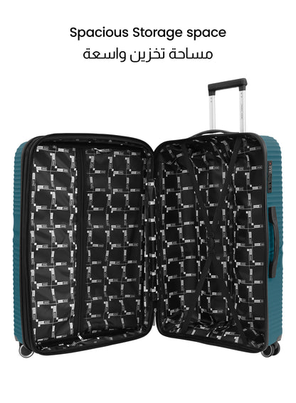 Para John 4-Piece PP Hardshell Luggage Set, 20/24/28/32 Inch, Expandable Trolley Suitcases with 8 Spinner Wheels