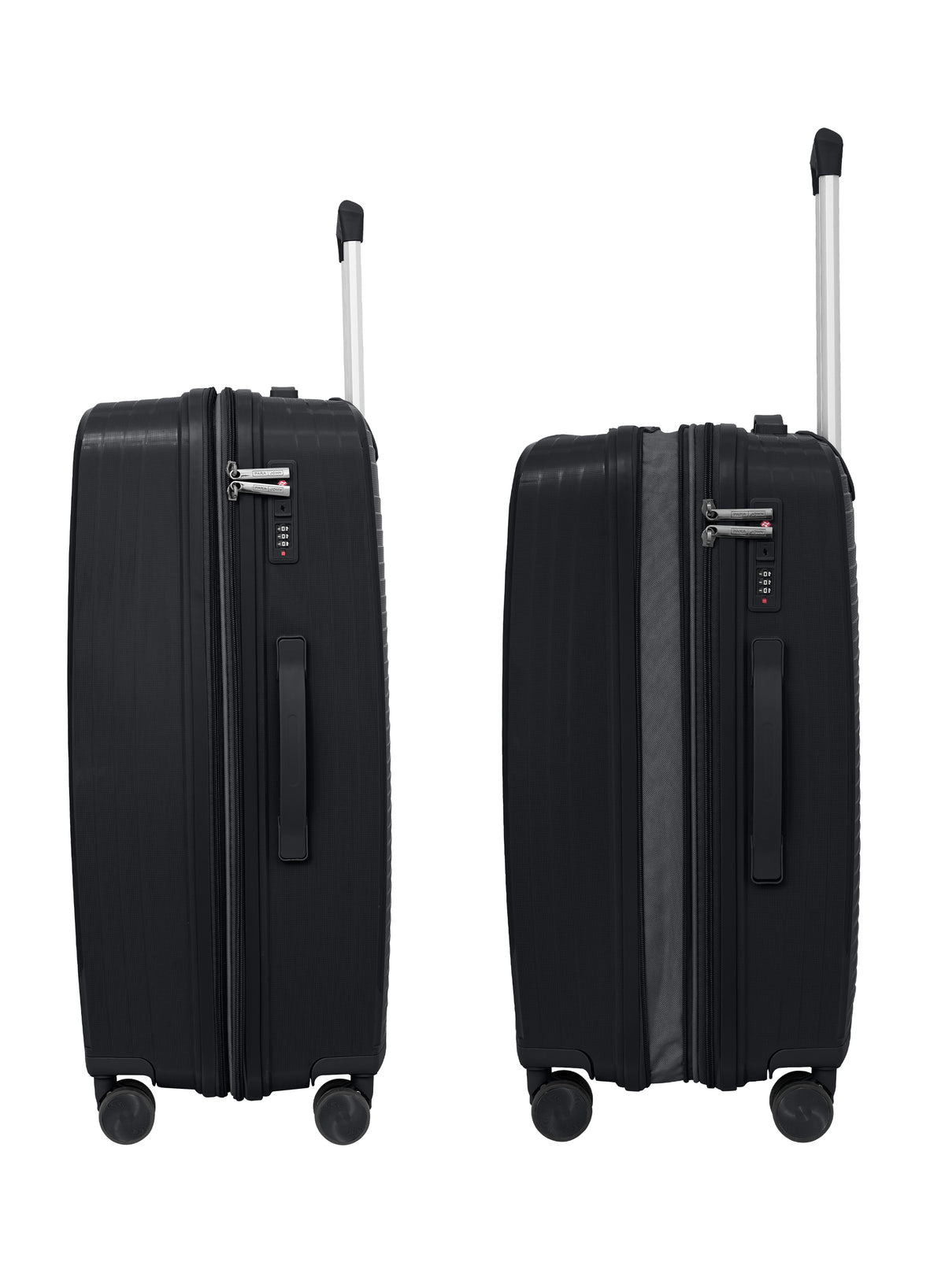 PARAJOHN TURQON 4 Piece Expandable PP Luggage Set with 8 Spinner Wheels, Anti-Theft Zipper & Combination Lock
