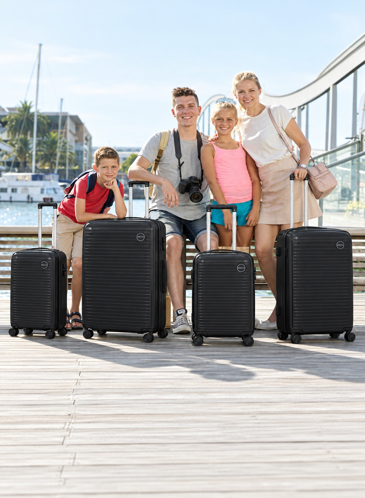 PARAJOHN TURQON 4 Piece Expandable PP Luggage Set with 8 Spinner Wheels, Anti-Theft Zipper & Combination Lock