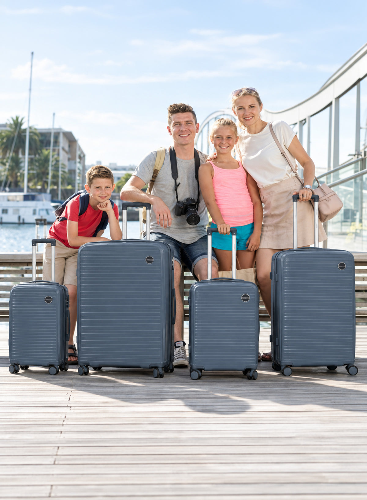 PARAJOHN TURQON 4 Piece Expandable PP Luggage Set with 8 Spinner Wheels, Anti-Theft Zipper & Combination Lock