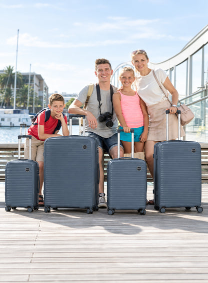 PARAJOHN TURQON 4 Piece Expandable PP Luggage Set with 8 Spinner Wheels, Anti-Theft Zipper & Combination Lock
