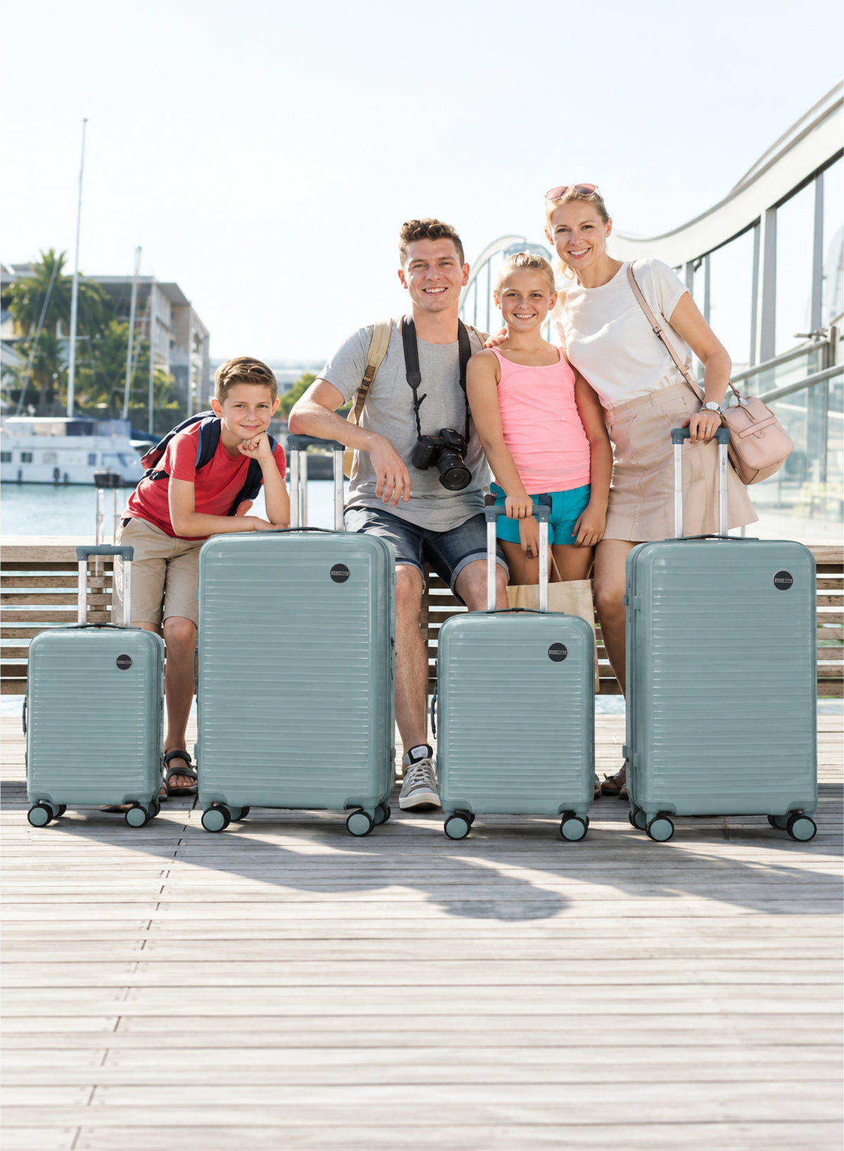 PARAJOHN TURQON 4 Piece Expandable PP Luggage Set with 8 Spinner Wheels, Anti-Theft Zipper & Combination Lock