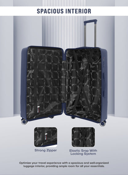 Frizzy 3-Piece PP Hardside Spinner Luggage Trolley Set