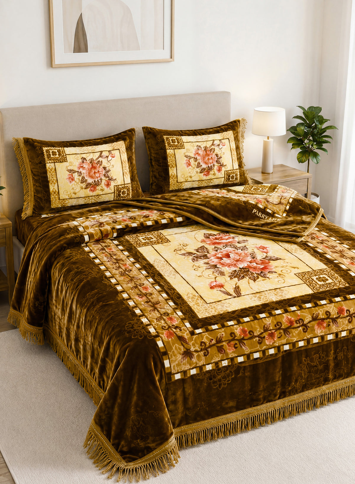 PARRY LIFE LUXURY EMBOSSED 4-PIECE BEDDING SET
