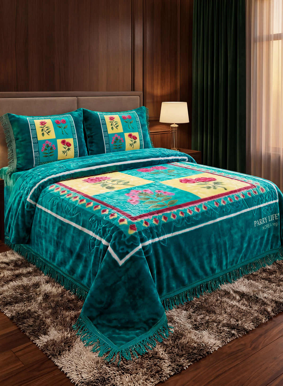PARRY LIFE LUXURY EMBOSSED 4-PIECE BEDDING SET