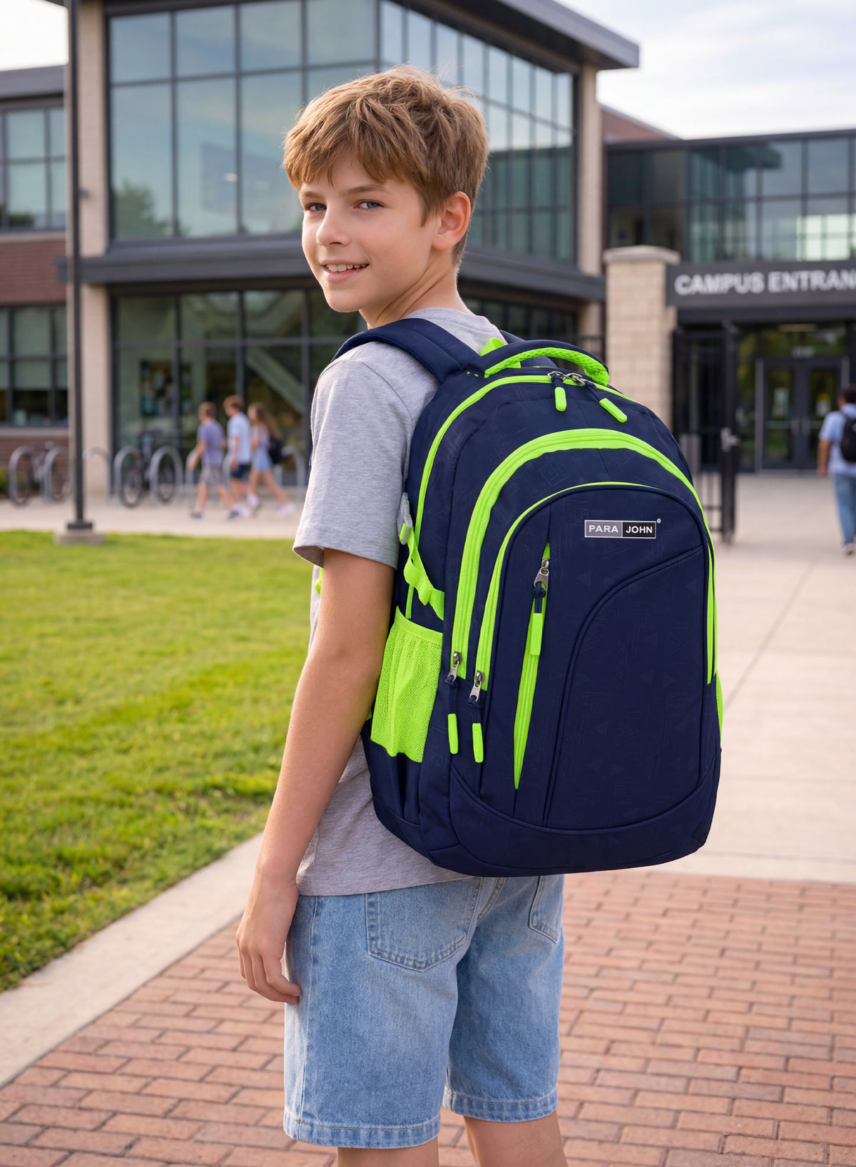 Parajohn School Backpack — Durable Everyday Carry | Multi-Compartment Polyester Design