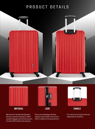 Keno Single ABS Hard Side Luggage Trolley